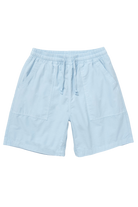 Light blue Service Works chef shorts relaxed fit front view