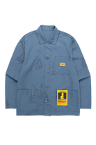 Blue Service Works chore jacket relaxed fit front view