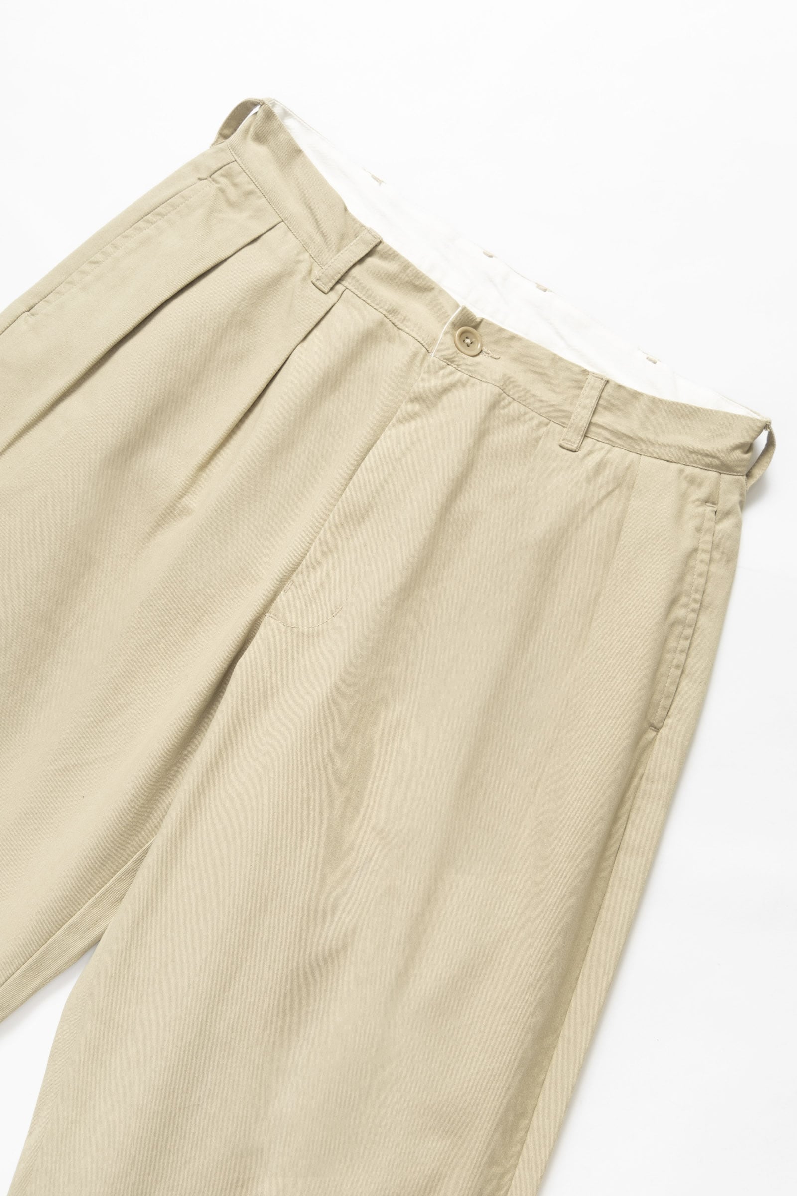 Khaki Service Works baggy work pants second angle flat lay