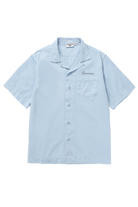 Light blue Service Works resort shirt relaxed fit summer shirt front view