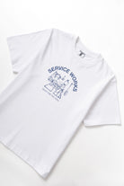 White cotton Soup For The Soul tee side view relaxed fit premium streetwear t-shirt