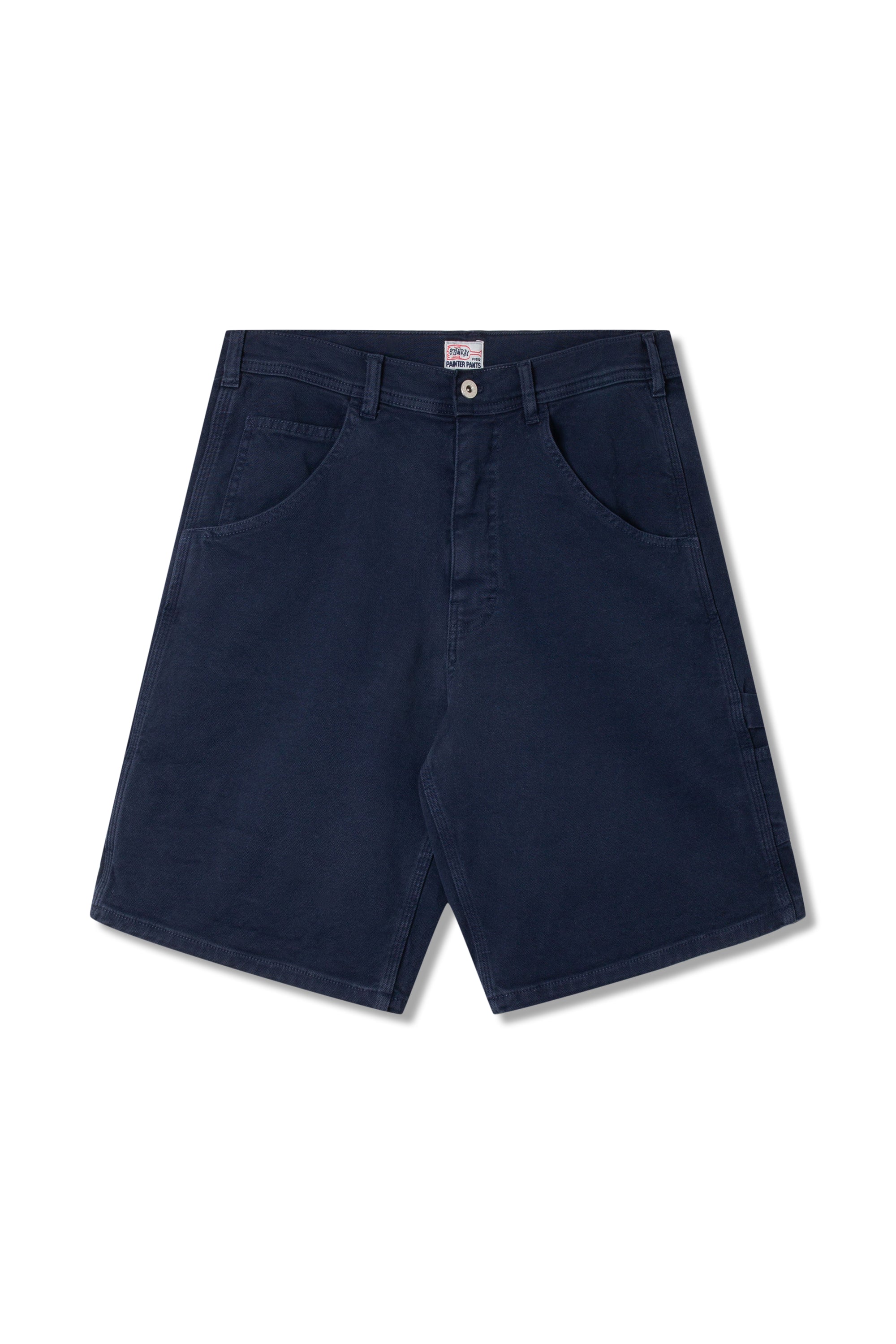 Stan Ray Big Job Short Navy Duck oversized painter shorts made from durable cotton twill with utility pockets and relaxed fit for everyday wear.
