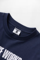 Garden Tee Navy premium cotton streetwear t-shirt flat lay view Australia