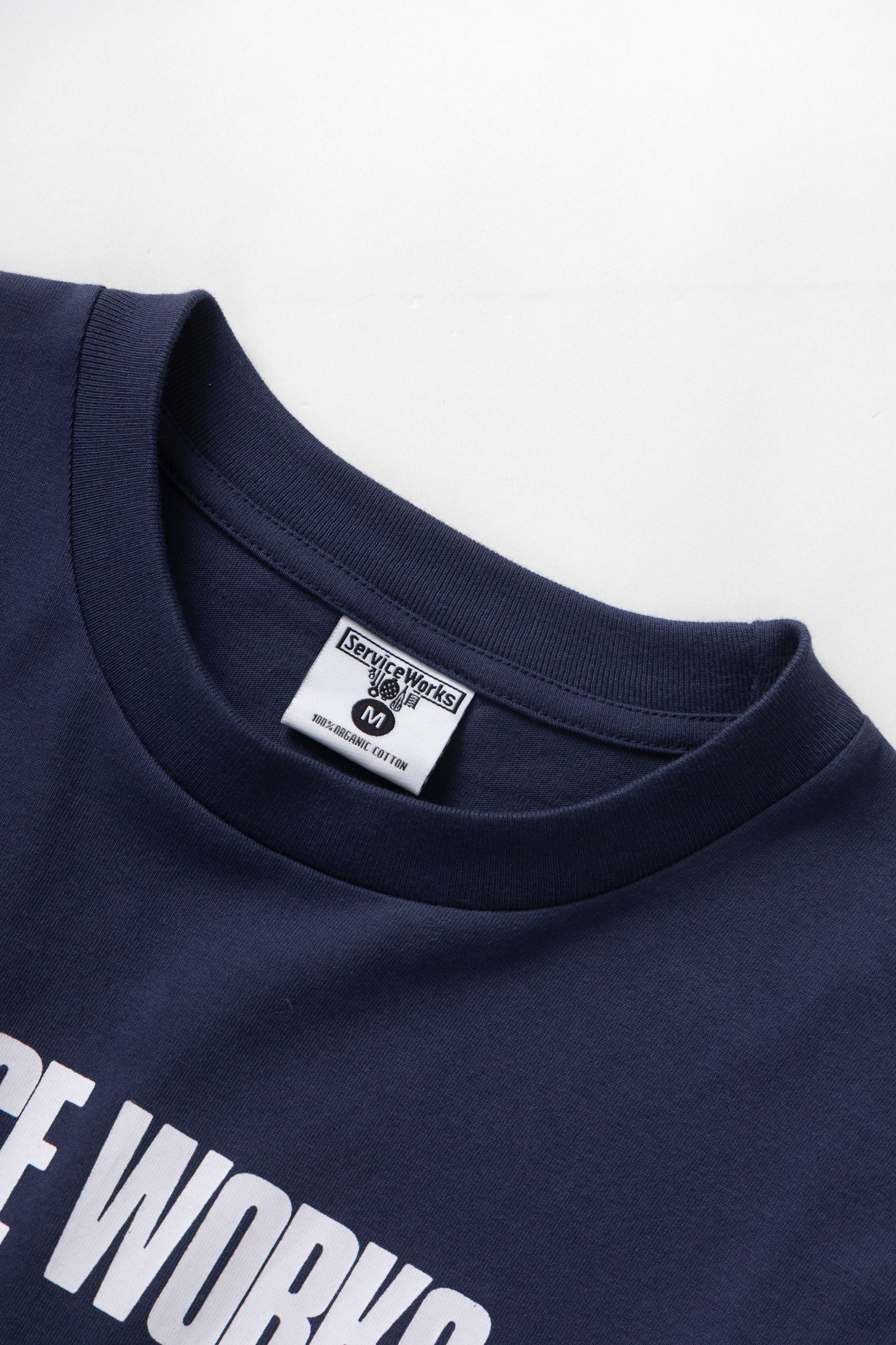 Garden Tee Navy premium cotton streetwear t-shirt flat lay view Australia