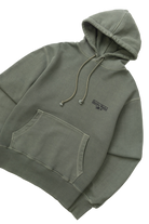 Back view of Loopback Trademark Hoodie Olive premium streetwear hoodie Australia