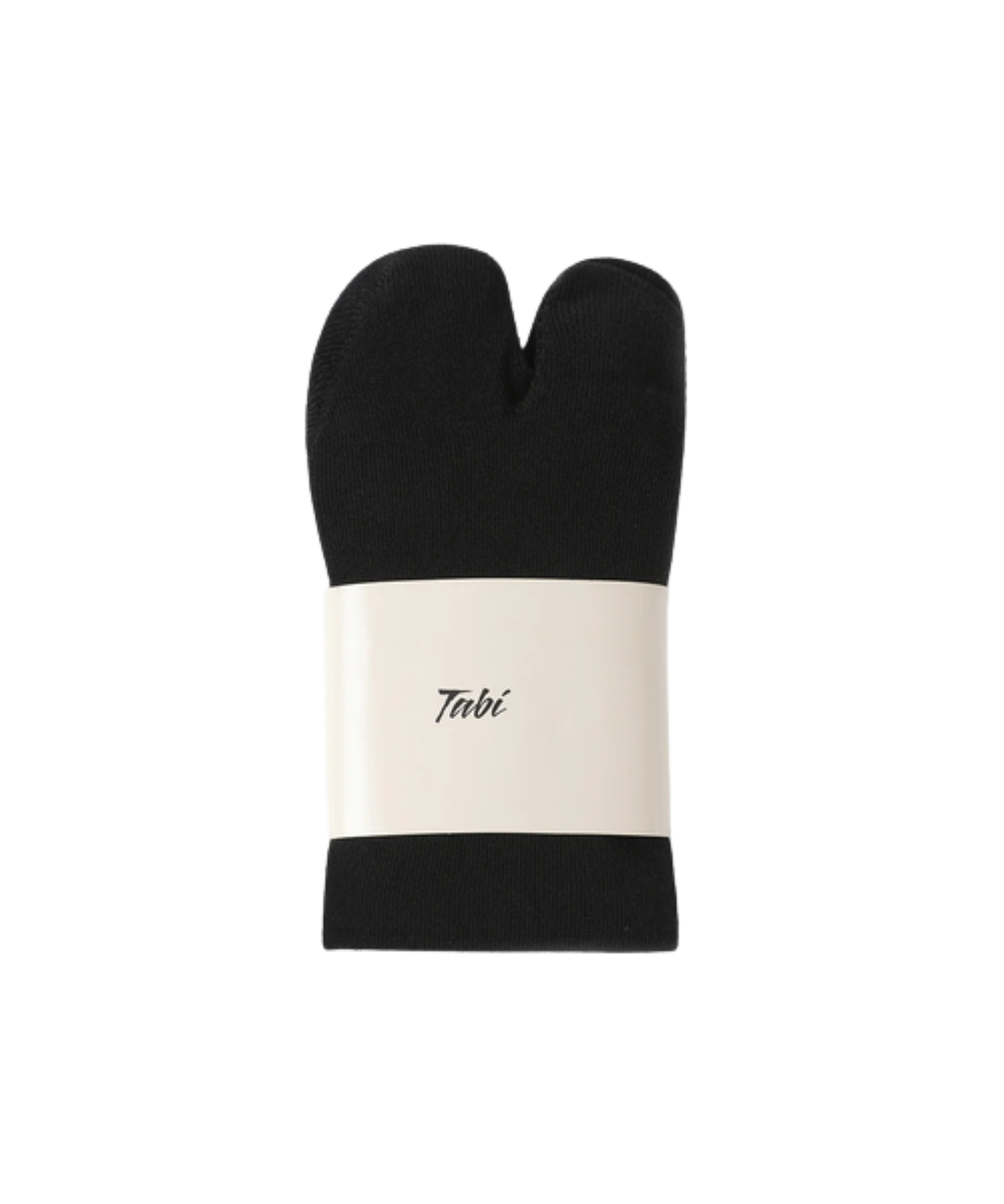 Tabi Socks Black split-toe cotton blend socks with breathable stretch fabric designed for comfortable everyday wear.