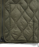 Close-up pocket detail of Taion Military V Neck W-Zip Down Vest – durable utility design with functional storage