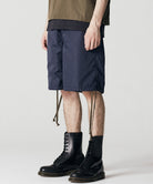 Taion Non Down Military Reversible Shorts in Dark Olive