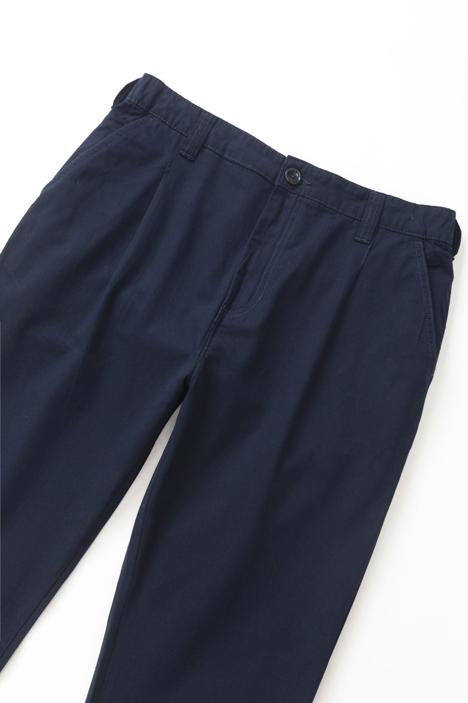 Dark navy twill waiter pants side view premium workwear trousers relaxed fit durable uniform pants