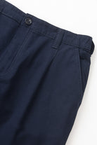 Dark navy twill waiter pants front detail premium workwear trousers durable uniform pants close up